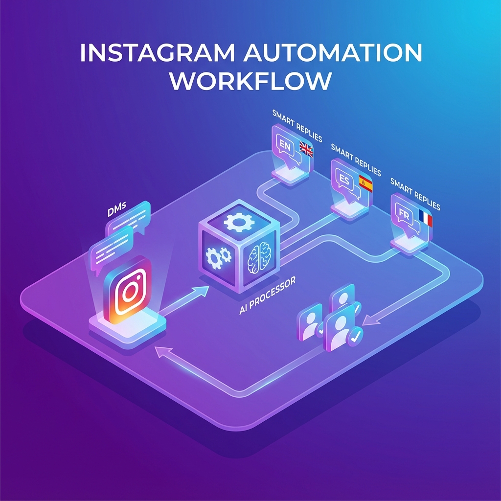 Instagram Automation Visual Flow Builder — Drag and Drop Chatbot Creator